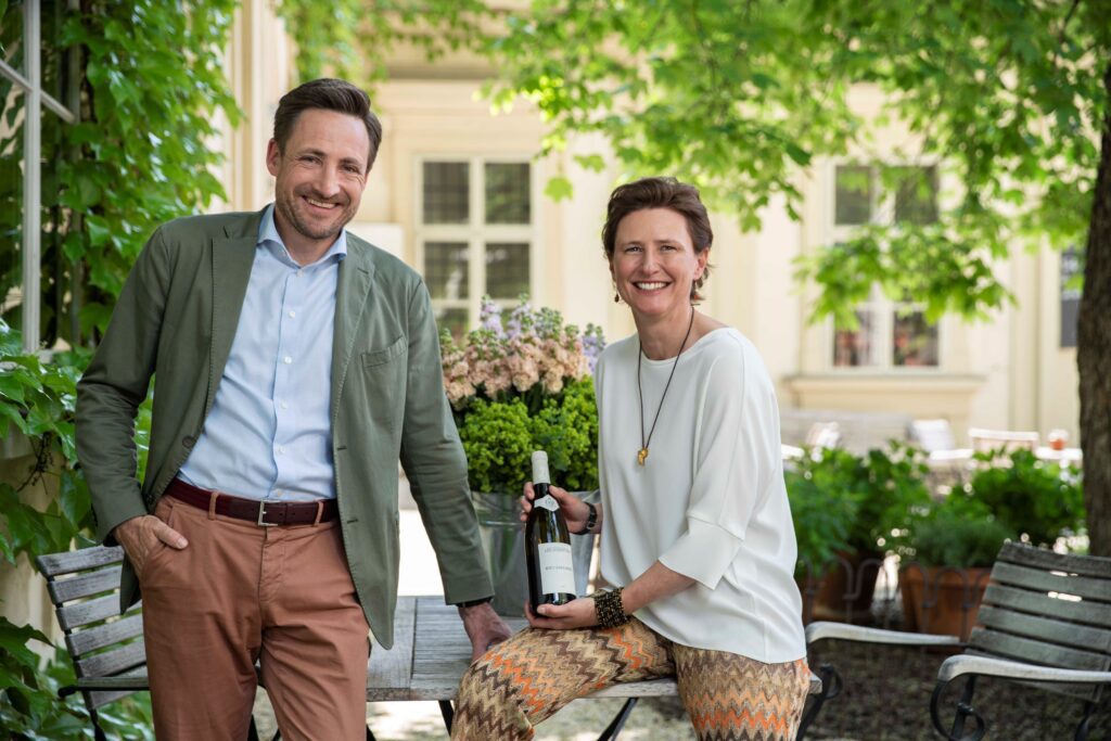 Princess Marie and winery manager Stefan Tscheppe